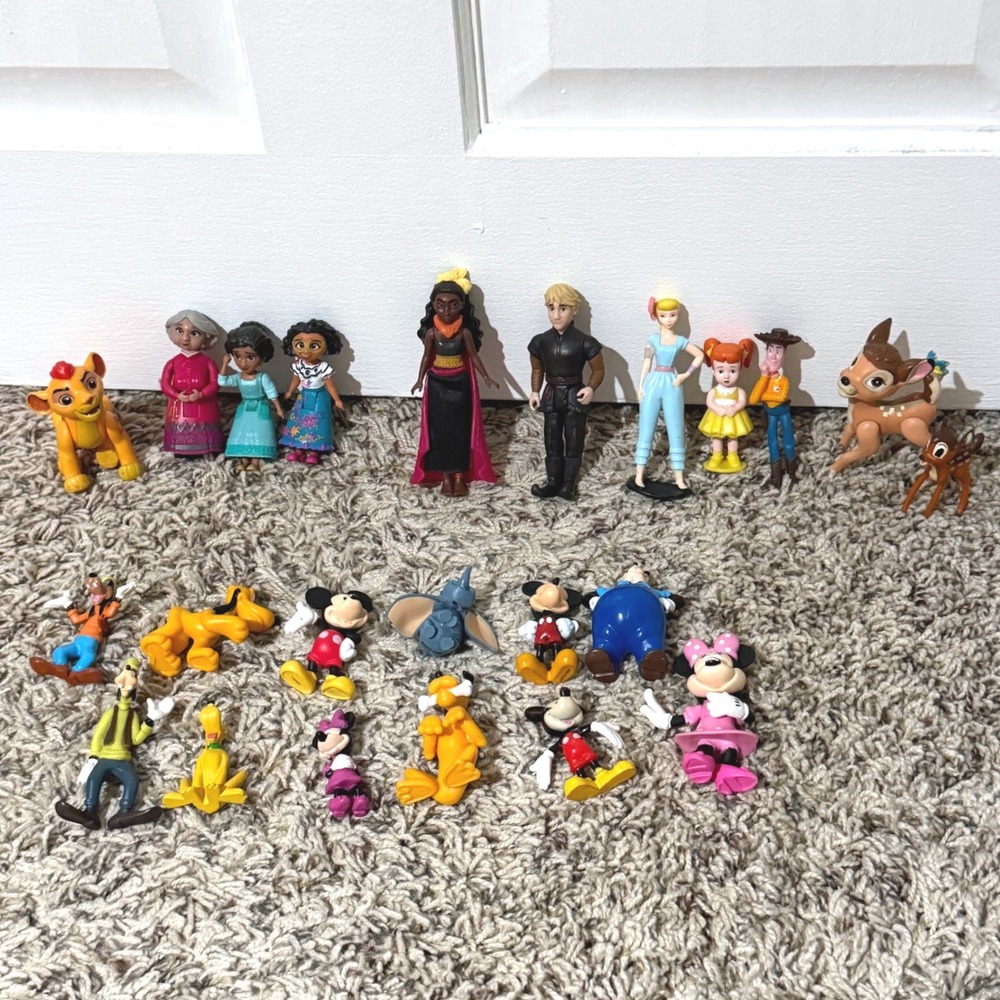 Disney Character Mini Figure Lot Encanto Toy Story Mickey Mouse Frozen 20pc